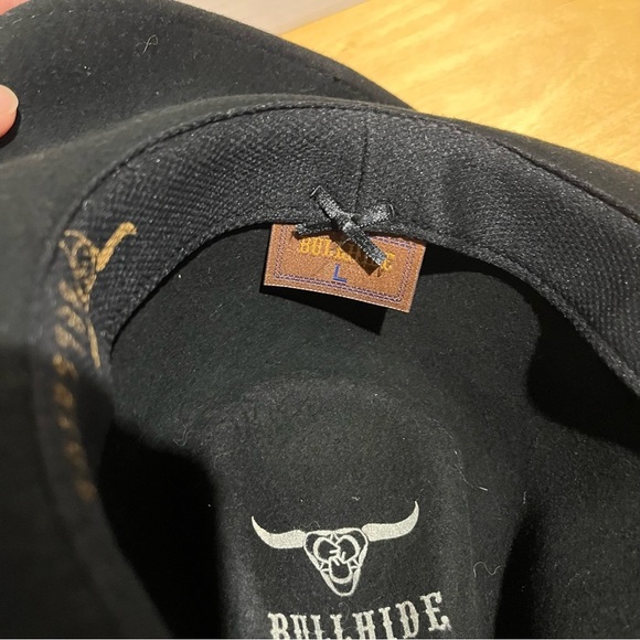 Bullhide Rodeo Cowgirl Hat Large Black Cheetah Animal Print Band Rhinestones - Picture 12 of 14